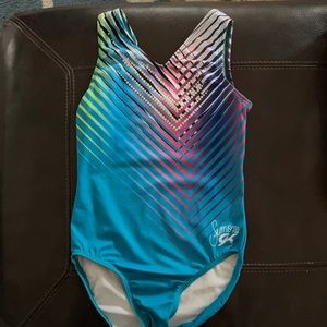 GK Elite Child Small Leotard. Simone Biles collection